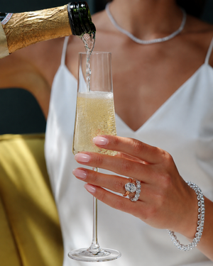 Jogo de 6 tacas para champanhe Xtra em cristal ecologico 210ml