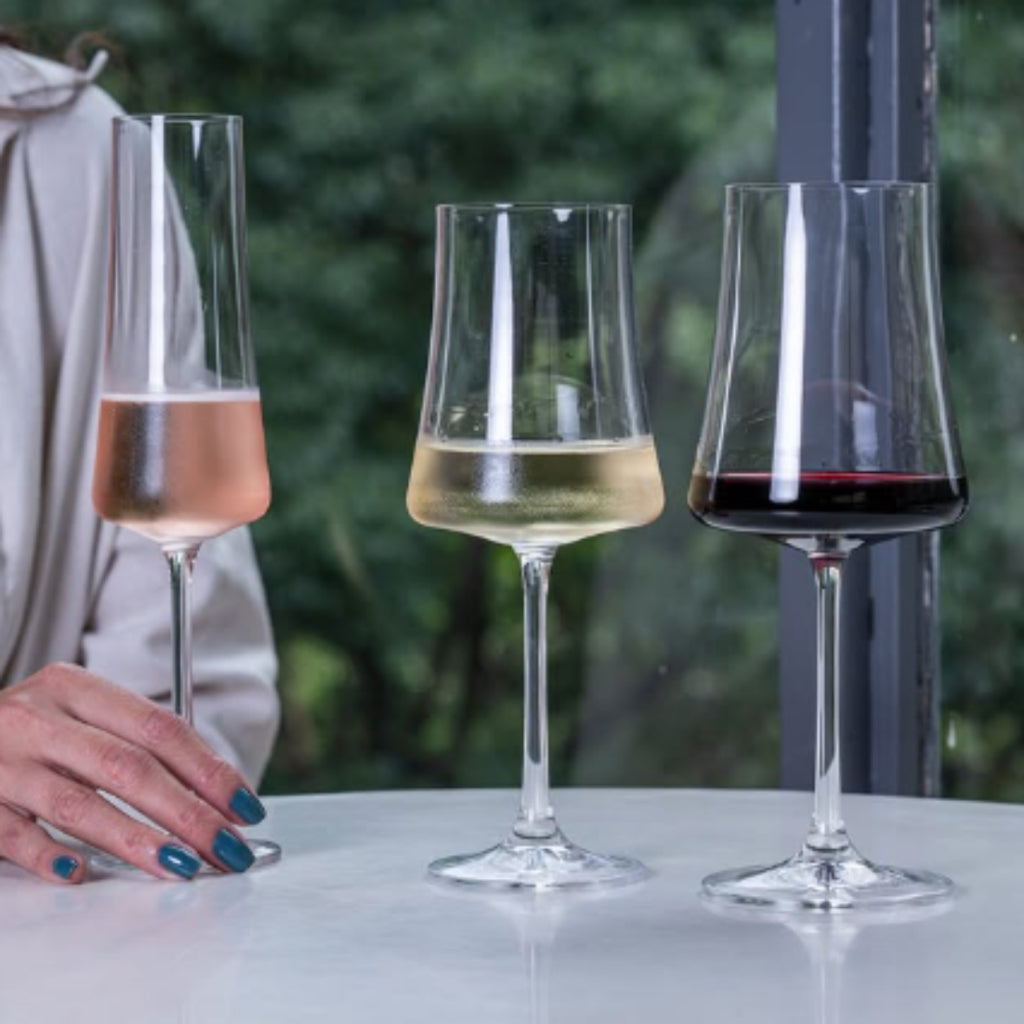 Jogo de taças de cristal Xtra Bohemia 06 peças Vinho Copo Decanter