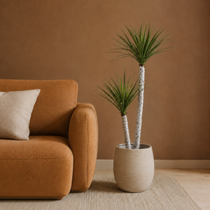 Planta Artificial Sisal com Vaso Duplo Tronco 116cm Toque Real