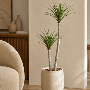 Planta Artificial Sisal com Vaso Duplo Tronco 116cm Toque Real