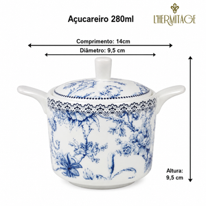 Açucareiro Hortênsia em new bone china 280ml