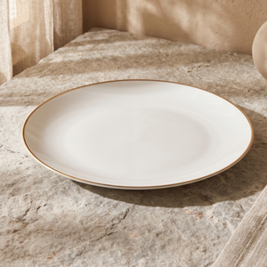 Jogo 6 Pratos Sobremesa Porcelana 19cm Legacy Gold