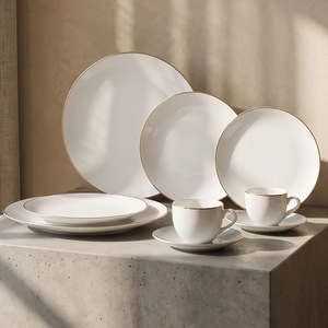Aparelho de Jantar Legacy Gold em Porcelana 42 peças
