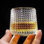 Copo Baixo Hive de Vidro com Borda Dourada 180ml