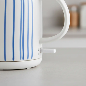 Chaleira Elétrica de Porcelana Elegance Listrada Azul 1L