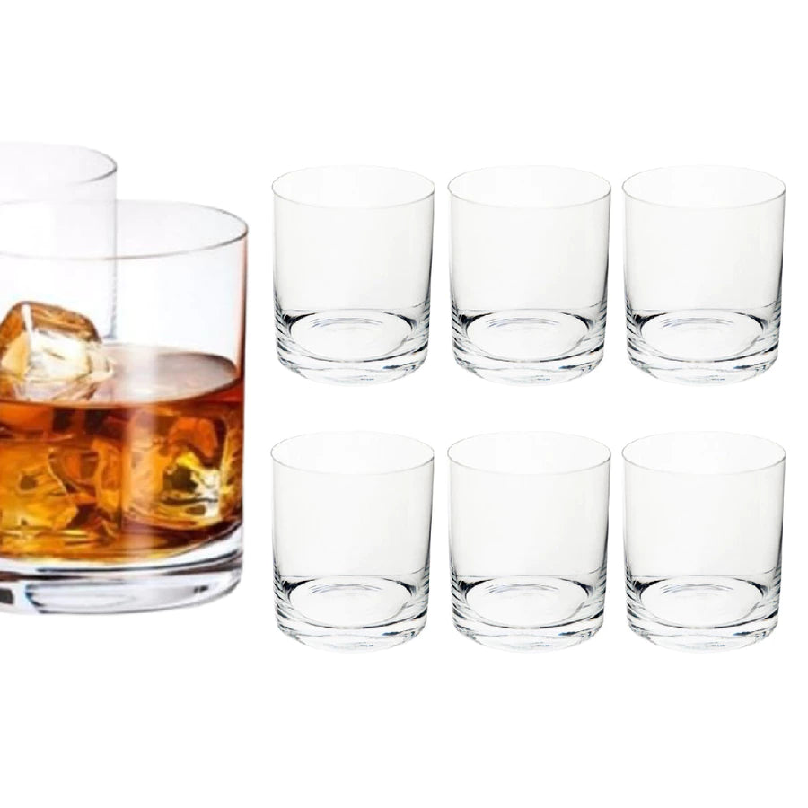 Jogo de 6 Copos Larus para Whisky em Cristal Ecológico 410ml - Bohemia